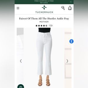 Mother fairest of them all white jeans size 26